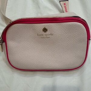 Kate Spade Cream and Pink Crossbody Bag
